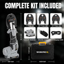 WORKPROX Press Tool, 20V Brushless Electric Pipe Crimping Tool for 1/2", 3/4", 1" Copper Pipes, Cordless Press Tool Kit with 3 Press Jaws, 2-Pack 2.0Ah Batteries with Carrying Case