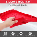 WORKPRO 5-Piece Non-Slip Tool Tray Set, 3-Piece Silicone Flexible Tools Organizers and 2-Piece Magnetic Parts Tool Tray, Tool Mat, Tool Holder, Tool Storage (Only Parts Tray Magnetic)