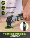 WORKPRO 400W Oscillating Multi-Tool, 6-Speed Corded Power Saw with LED Light, Quick Blade Change, 3.5° Oscillation Angle, 23 Accessories for Cutting, Sanding, Scraping