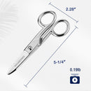 WORKPRO Electrician Scissors, 5-1/5 Inch Heavy Duty Scissors, Nickel-Plated Stainless Steel Snips with 19&23 Stripping Notches for Telecom and Electrical Work