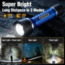 WORKPRO Rechargeable Flashlight High Lumens, Aluminum IPX7 Waterproof Compact Flash Light, Super Bright 3 Mode LED Handheld Flashlight for Home, Camping, Hiking, Emergency