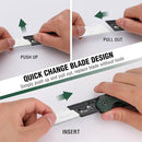 WORKPRO 2-in-1 Folding Knife, Quick-Change Box Cutter with Belt Clip, Liner Lock, and G10 Handle, Extra 10 SK5 Blades Included