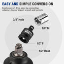WORKPRO 6-PC Impact Socket Adapter Set with Case, CR-MO Steel | 1/4",3/8",1/2",3/4" Drive, Impact Wrench Conversion Kit, Automotive & Mechanical Repair, Impact Grade