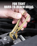 WORKPRO Mini Water Pump Pliers, 4-Inch Groove Joint Pliers, Fast Adjustable Tongue and Groove Plier with 15-Position Push-Lock, V-Jaw for Multi-Surface Grip, EDC Plier for Tight Spaces & Versatile Use