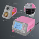 WORKPRO Soldering Station, 60W Soldering Iron Kit Digital Display, 5 Extra Iron Tips, Precision Temperature Control Solder Station for Electronic Repair, DIY Enthusiasts - Pink Ribbon