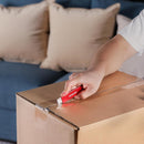 WORKPRO 12-Pack Box Cutter Retractable - Utility Knife with Single Edge Razor Blade - Razor Knife Box Opener Cardboard Cutter with Metal Sheathes- Extra 12-Pack Razor Blades for Replacement - Red
