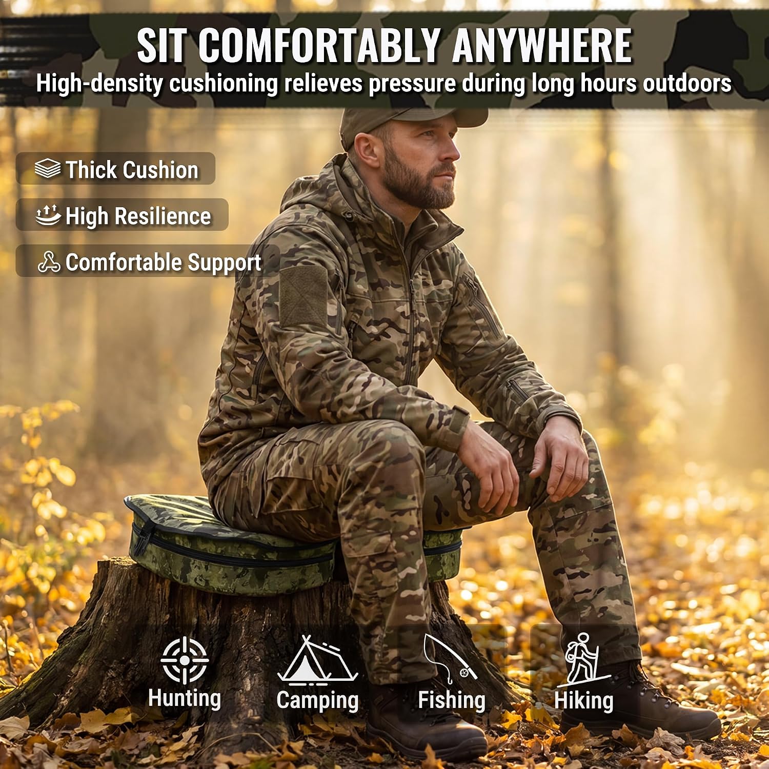 WORKPRO Hunting Seat Cushion, Camo
