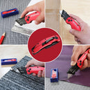 WORKPRO Folding Utility Knife, Heavy Duty Metal, Quick Open Botton Lock Box Cutter, Quick Change Blade Razor Knife, 1PC with 10 Extra SK5 Blades