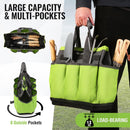 WORKPRO Garden Tool Bag with Waterproof Plastic Base, 8 Pockets Gardening Bag, Heavy Duty Oxford Garden Tote Caddy, Gardening Tool Kit Holder for Indoor and Outdoor(Tools NOT Included)