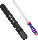 WORKPRO 11-Inch Insulation Knife, Stainless Steel Blade Insulation Cutter, Double Side Serrated Sharp Duct Knife for Heat Material Foam, RockWool, Styrofoam, Sod Cutter Garden Knife for Lawn Repair
