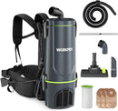 WORKPRO Commercial Backpack Vacuum Cleaner, 6-Quart, 1200W Motor, Lightweight with 23-Foot Long Cord, Portable Vacuum Backpack for Stairs, Carpet and Hard Floors