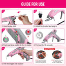WORKPRO Hot Glue Gun Full Size with 10 PCS Glue Sticks - Pink Ribbon
