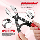 WORKPRO 3-Piece Ratcheting Hose Pinch Off Pliers Set, 8", 10", 12" Pliers | Locking Hose Clamp Pliers with Storage Bag, Ergonomic Grip - for Radiator, Coolant, Automotive, Fuel Lines