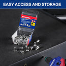 WORKPRO 50Pcs Rivet Nuts, 1/4”-20 Stainless Steel Rivnut, Flat Head Threaded Insert Nutserts with Knurled Body