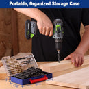 WORKPRO Drill Bit Set, 66-Pieces Impact Driver Bits Set and Screwdriver Bits Set for Screw Driving and Wood Metal Drilling with Storage Case, 1/4" Hex Shank