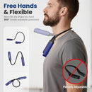 WORKPRO Rechargeable Neck Light for Hands-Free Lighting, 3 Brightness Levels 300 Lumens Neck Light, Bendable Silicone Arm, Great for Mechanics, Reading, Camping, DIY Projects, Crafting, Blue and Black