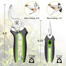 WORKPRO Garden Pruning Shears 2 Pack, 8.5" Bypass Pruning Shears and 6.25" Straight Garden Flower cissors, Garden Clippers Hand Tools for Cutting Flowers, Trimming Plants, Picking Fruits
