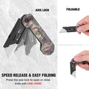 WORKPRO EDC Folding Utility Knife, Mini Box Cutter with Quick Open Axis Lock, Quick Change Blade Razor Knife, Foldable Small Pocket Knife with Belt Clip, 1 Pack with 10 Extra Blades