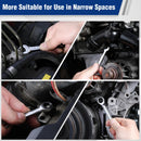 WORKPRO 12-piece Stubby Ratcheting Wrench Set, Metric 8-19mm, 72-Tooth, Cr-V Steel