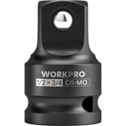 WORKPRO 1/2" F to 3/4" M Impact Socket Adapter, Cr-Mo Steel, Socket Adapter Set for Impact Driver Conversions, Square Drive Reducer for Impact Driver Wrench