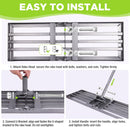 WORKPRO Lawn Leveling Rake, 30” x 10” Rake with 6FT Adjustable Handle | Heavy Duty Leveling Rake with Premium Stainless Steel & No-Slip Grip for Garden, Backyard, Golf Course, Farm, Pasture