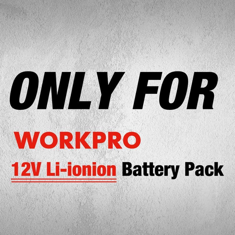 Compatibility graphic for WORKPRO 12V Li-ion battery charger