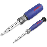 WORKPRO blue screwdriver pair with metal shafts and pointed bit tips