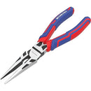 WORKPRO Premium 8” Needle Nose Pliers, Paper Clamp Precision, Heavy-Duty CRV Steel, Large Soft Grip with Wire Cutter, Long Nose Cutting Pliers, W031269