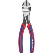 WORKPRO 7-inch diagonal pliers with red and blue bi-material comfort grip handles