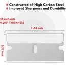 WORKPRO 200-Pack Single Razor Edge Blades, Industrial Scraper Razor Blades, High Carbon Steel One Edge Razor Blades