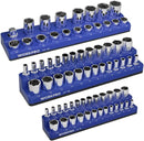 WORKPRO 1/4", 3/8", 1/2" Dr Metric/SAE Magnetic Socket Organizer Set (Socket not Included)