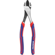 WORKPRO diagonal cutting pliers with red/blue anti-slip handles and CRV steel jaws
