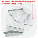 WORKPRO 100-Pack Single Razor Edge Blades, Industrial Scraper Razor Blades, High Carbon Steel One Edge Razor Blades