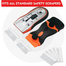 WORKPRO 100-Pack Single Razor Edge Blades, Industrial Scraper Razor Blades, High Carbon Steel One Edge Razor Blades