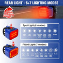 WORKPRO Bike Lights Set [8+13 Modes], Rechargeable Bicycle Light Set Ultra Bright, IP65 Waterproof Bike Lights for Night Riding, 1200mAh Bike Headlight and Tail Light Reflectors
