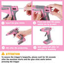 WORKPRO 7.2V Cordless Hot Melt Glue Gun Kit - Pink Ribbon