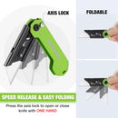 WORKPRO EDC Folding Utility Knife, Mini Box Cutter with Quick Open Axis Lock, Quick Change Blade Razor Knife, Foldable Small Pocket Knife with Belt Clip