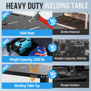 WORKPRO 36”×18” Portable Welding Table, 1200 lbs Load Capacity, Nitriding Tabletop