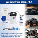 WORKPRO 3L Vacuum Brake Bleeder Kit, Pneumatic Brake Bleeder for One Person, with 1L Brake Fluid Refill Bottle, 22 Adapters, Air Coupler & Gloves, Brake Bleeding Tool for Various Vehicles, Motorcycles