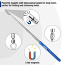 WORKPRO 2-in-1 Telescoping Inspection Mirror with Telescoping Magnetic Pick-Up Tool, Round Mirror, Extendable Mirror up to 30in; Non-Slip Handle; 360° Inspection Mirror Telescoping Swivel Head