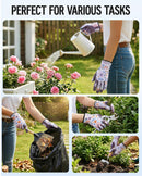 WORKPRO Floral Garden Gloves for Women, Gardening Gloves for Women/Ladies | Printed Breathable Working Gloves with Touchscreen Design & No-Slip Palm Grip for Weeding, Planting, Raking and Pruning