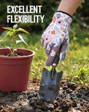 WORKPRO Floral Garden Gloves for Women, Gardening Gloves for Women/Ladies | Printed Breathable Working Gloves with Touchscreen Design & No-Slip Palm Grip for Weeding, Planting, Raking and Pruning