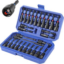 WORKPRO 27 PCS Magnetic Nut Driver Set, Impact Drill Driver Bit 1/4" Hex Shank, SAE & Metric Cr-V Steel Power Nut Drivers with Quick-release Extensions, Impact Socket Adapters, Bit Holder and Toolbox
