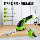 WORKPRO 2 in 1 Handheld 7.2V Electric Cordless Shrubbery Trimmer Hedge Shears/Grass Cutter - Pink Ribbon