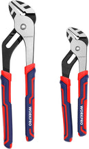 WORKPRO 2-Piece Groove Joint Pliers Set | 10 & 8 Inch Adjustable Water Pump Pliers, Straight Jaw Tongue and Groove Pliers
