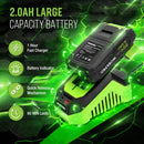 WORKPRO Cordless Hot Glue Gun Kit with 12 Pcs Glue Sticks, 20V 2.0 Ah Li-ion Battery