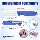 WORKPRO Utility Knife, Electrician and Folding Pocket Knife with Stainless Plain Edge for lineman Cable Skinning