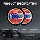 WORKPRO 5-1/2 Inch Woodworking Circular Saw Blades, 24T/48T Framing & Finish Combo, Thin Kerf, Carbide Tipped, ATB Tooth, 2-Pack