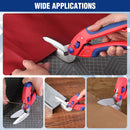 WORKPRO 10 inch Scissors All Purpose Heavy Duty Stainless Steel Multipurpose Industrial Scissors for Carpet, Leather, Vardboard, Gardening