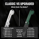WORKPRO 3-Pack Folding Utility Knife, Compact EDC Box Cutter with G10 Handle, Axis Lock & Belt Clip, Quick Change Blade Razor Knife for Cardboard, Plastic, Cartons, Leather & Rope